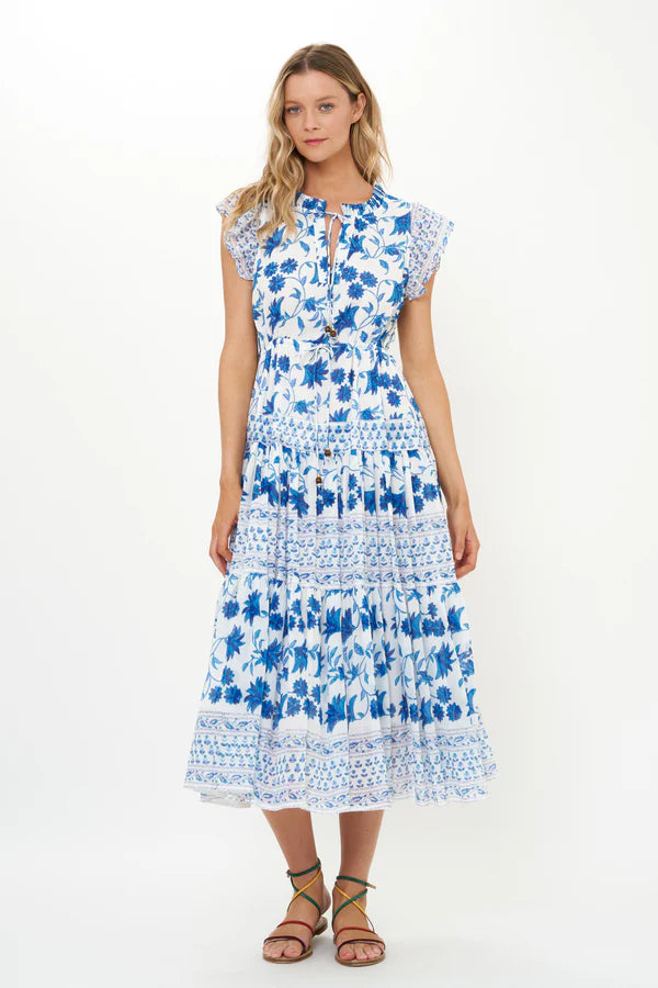 Marion Clinched Flirty Midi Dress
