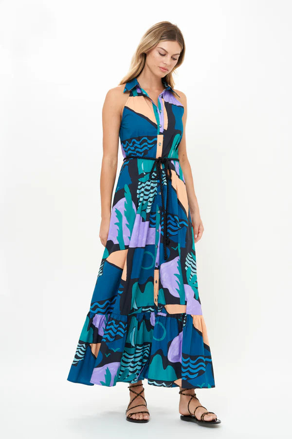 Riviera Sleeveless Maxi Shirt Dress