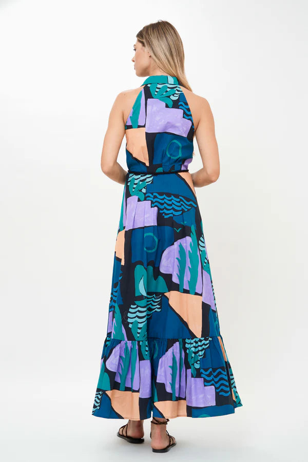 Riviera Sleeveless Maxi Shirt Dress