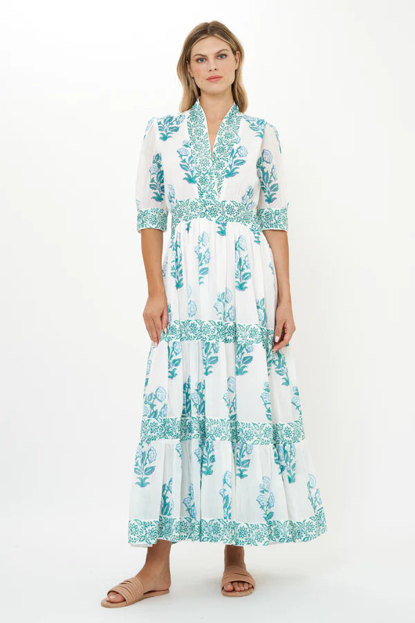 Salvia V-Neck Maxi Dress