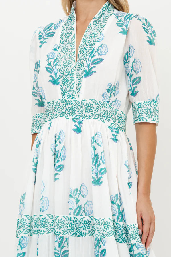 Salvia V-Neck Maxi Dress